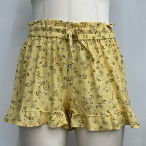 Yellow Floral Shorts
